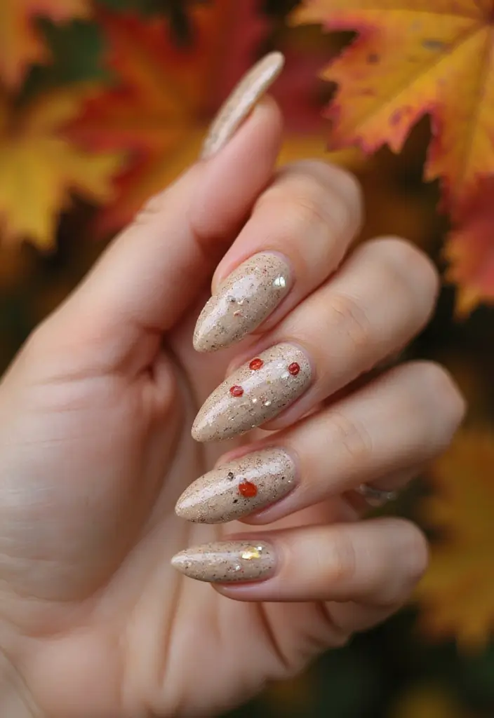 27 Stunning Nail Art Ideas That Will Be Everywhere This Fall - 11. Textured Nail Art with Natural Elements