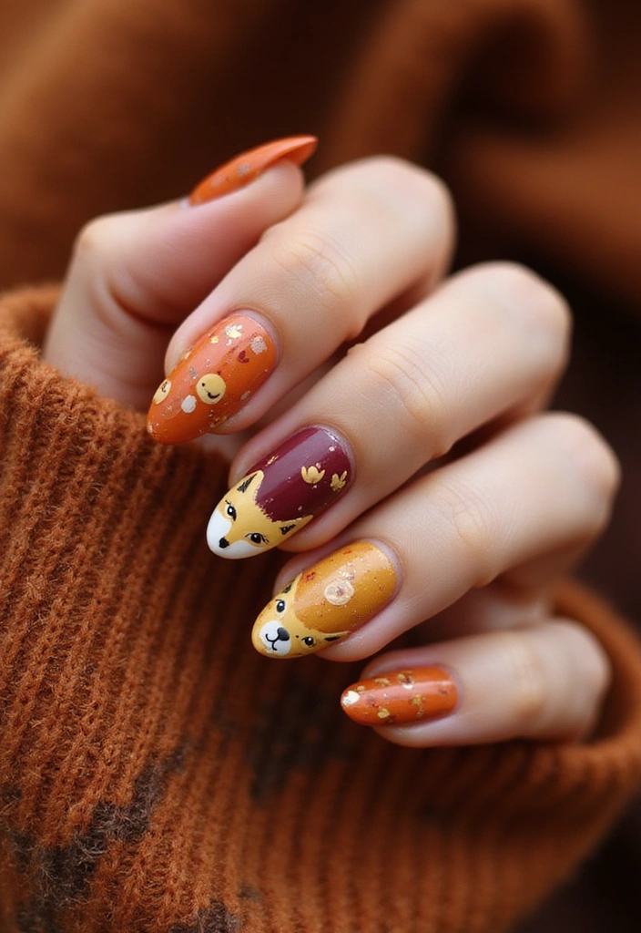 27 Stunning Nail Art Ideas That Will Be Everywhere This Fall - 16. Whimsical Animal Prints