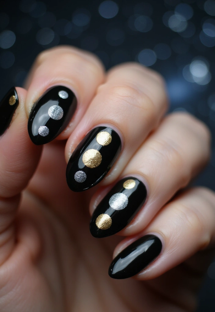 27 Stunning Nail Art Ideas That Will Be Everywhere This Fall - 5. Metallic Moon Phases