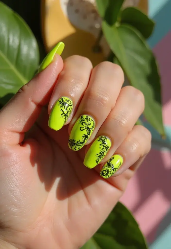 27 Trending Nail Colors You’ll See Everywhere in 2025 - 11. Neon Lime