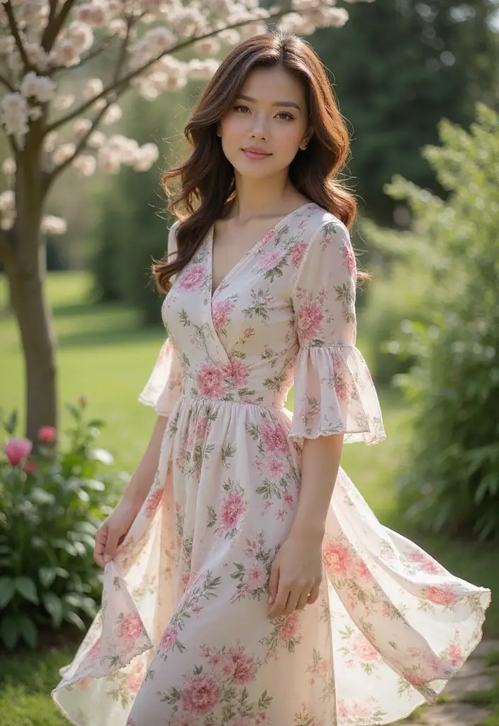 27 Wedding Guest Dresses That Wow Without Upstaging - 10. Midi Dress with Bell Sleeves