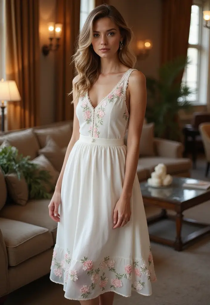 27 Wedding Guest Dresses That Wow Without Upstaging - 20. Embroidered A-line Dress