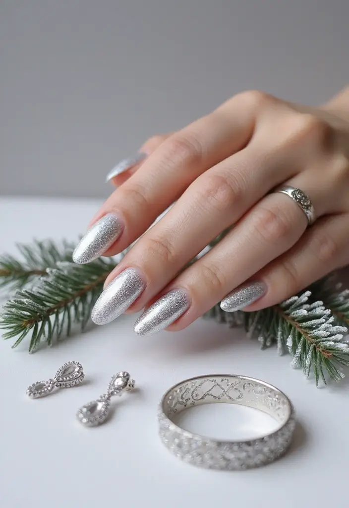 28 Bold Nail Colors You’ll Want to Try This Winter - 15. Shimmering Silver
