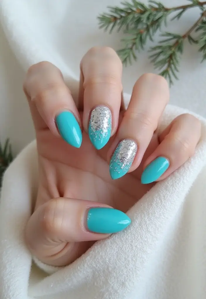 28 Bold Nail Colors You’ll Want to Try This Winter - 20. Dazzling Aqua