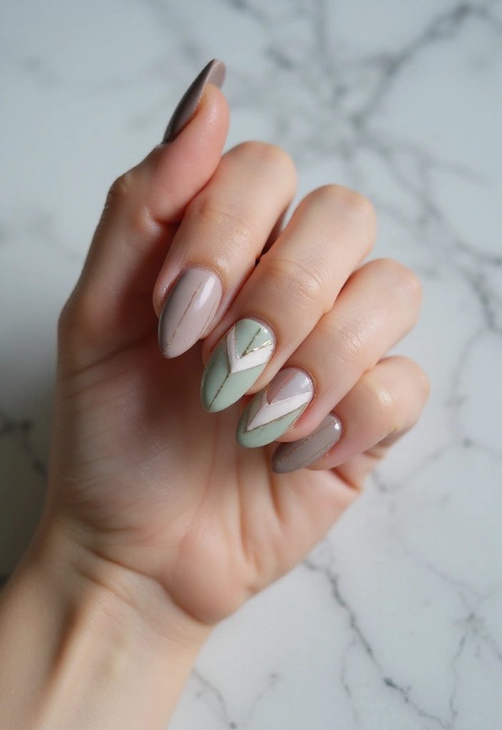 28 Chic Winter Nail Designs That Feel Cozy and Stylish - 21. Modern Geometric Shapes