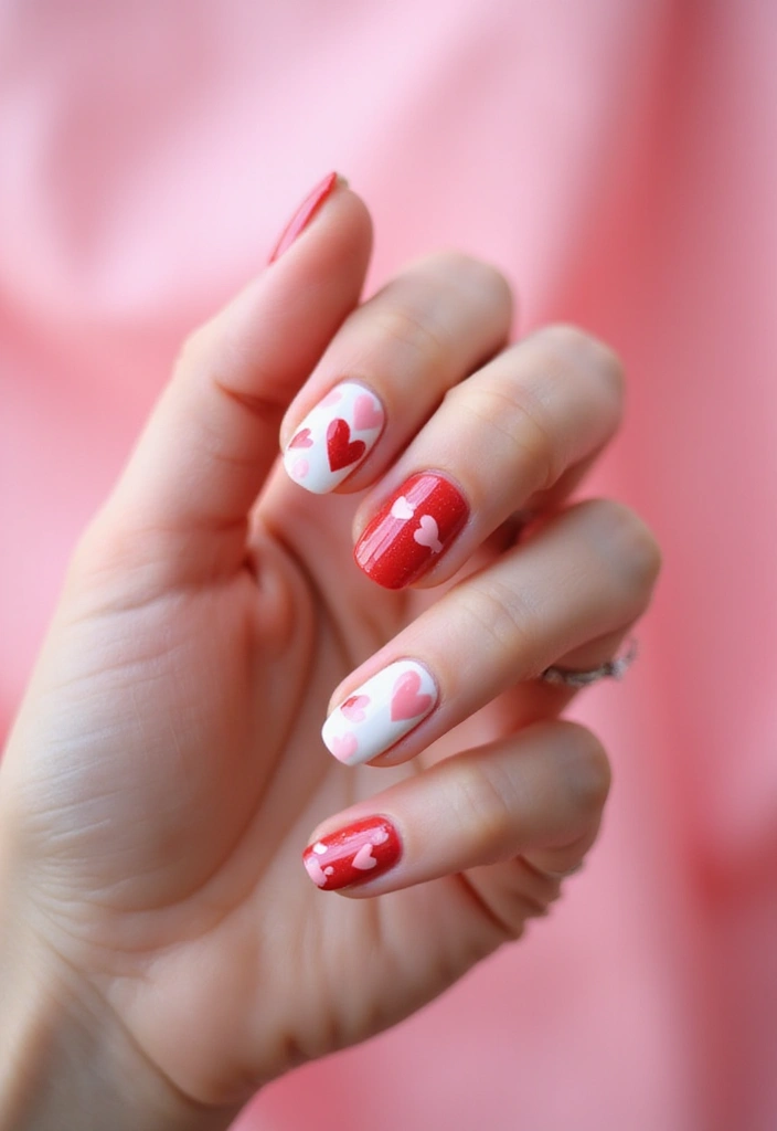 28 Chic Winter Nail Designs That Feel Cozy and Stylish - 22. Sweetheart Hearts