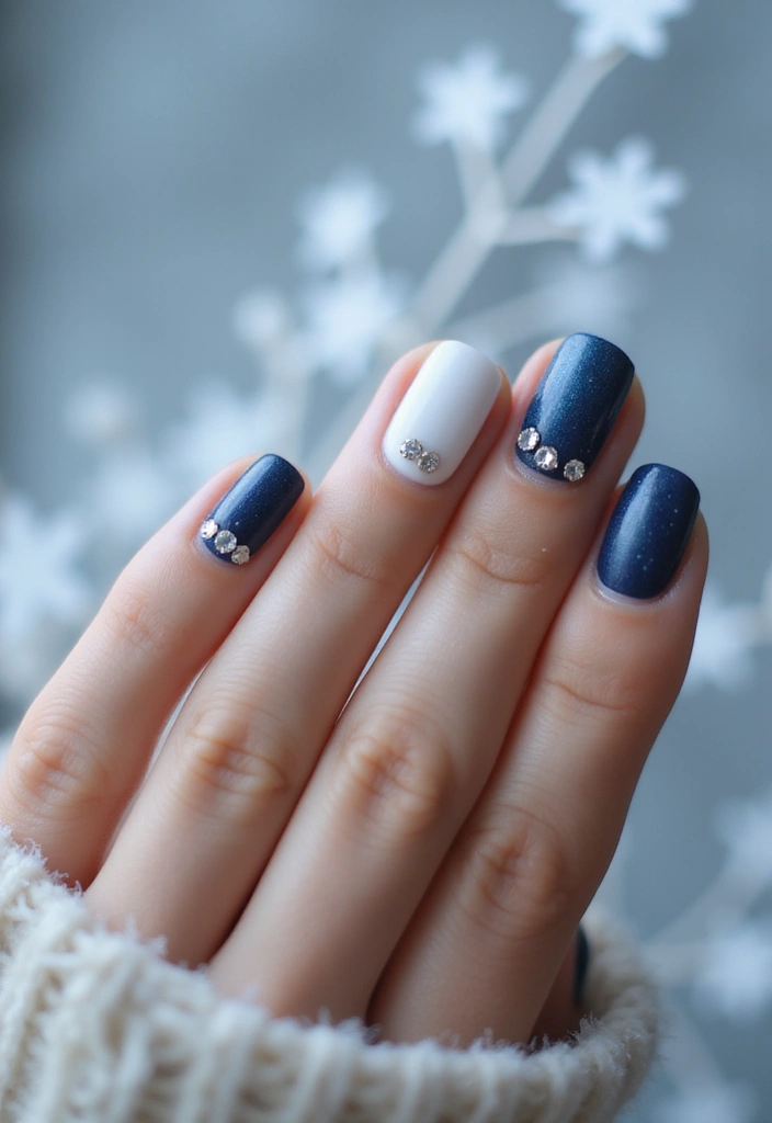 28 Chic Winter Nail Designs That Feel Cozy and Stylish - 5. Snowy Ombre
