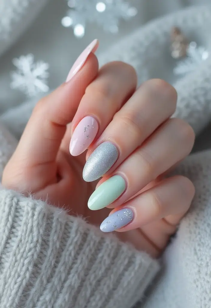 28 Chic Winter Nail Designs That Feel Cozy and Stylish - 8. Frosted Pastels