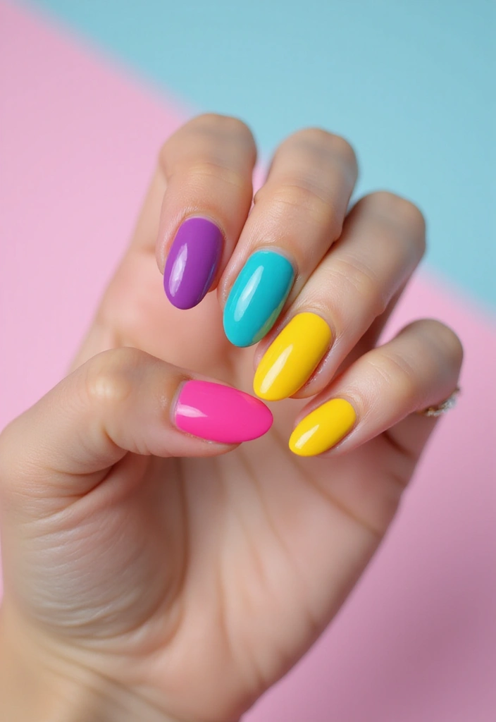 28 Classy Nail Ideas for a Pinterest-Worthy Look - 11. Color Blocked Chic