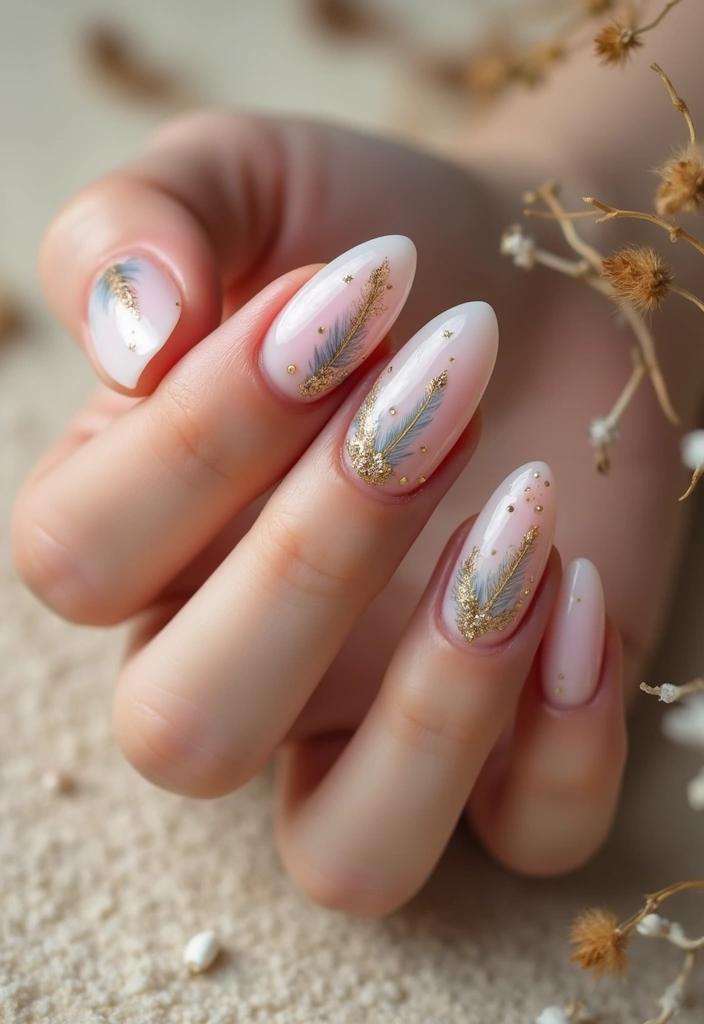 28 Classy Nail Ideas for a Pinterest-Worthy Look - 18. Bohemian Feathers