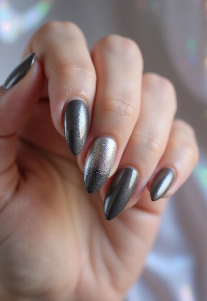 28 Classy Nail Ideas for a Pinterest-Worthy Look - 3. Metallic Ombré