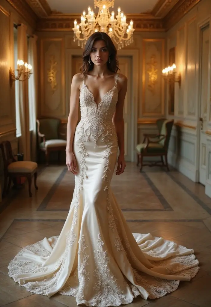 28 Elegant Long Dress Outfits for a Pinterest-Worthy Look - 14. Chic Chandeliers