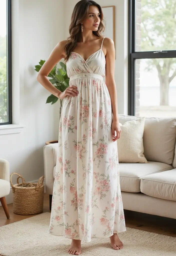 28 Elegant Long Dress Outfits for a Pinterest-Worthy Look - 17. Comfort Meets Class