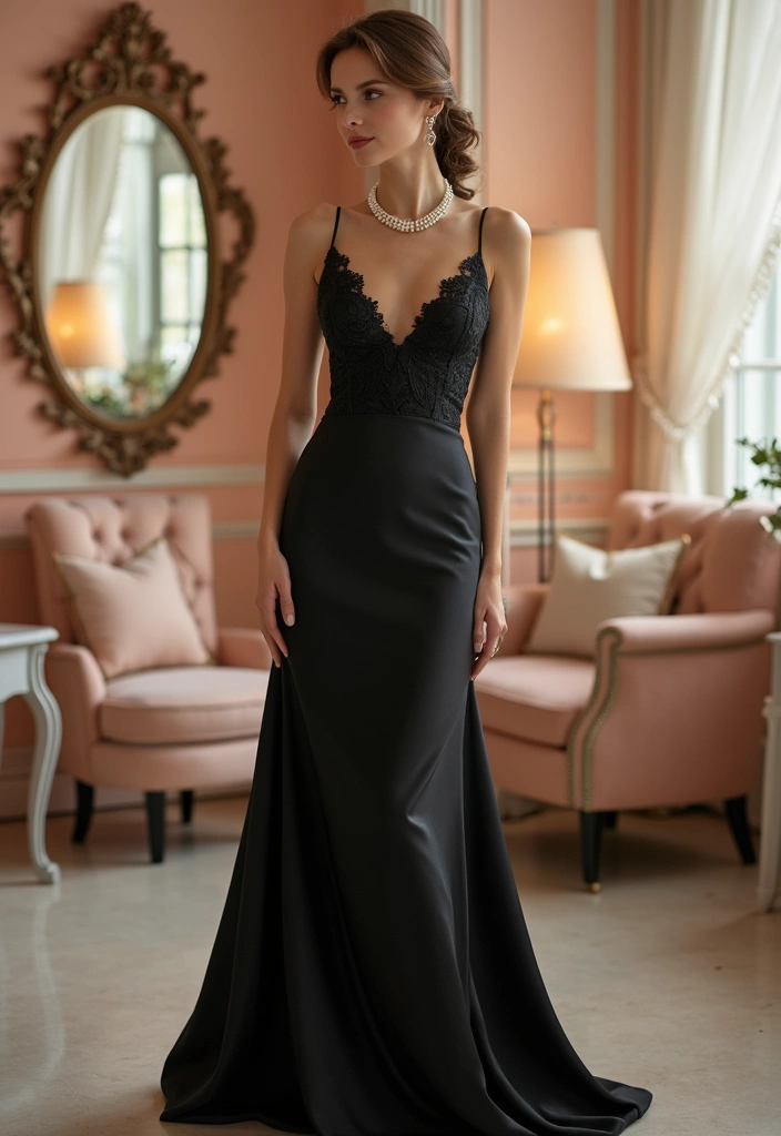 28 Elegant Long Dress Outfits for a Pinterest-Worthy Look - 2. Timeless Black Dress