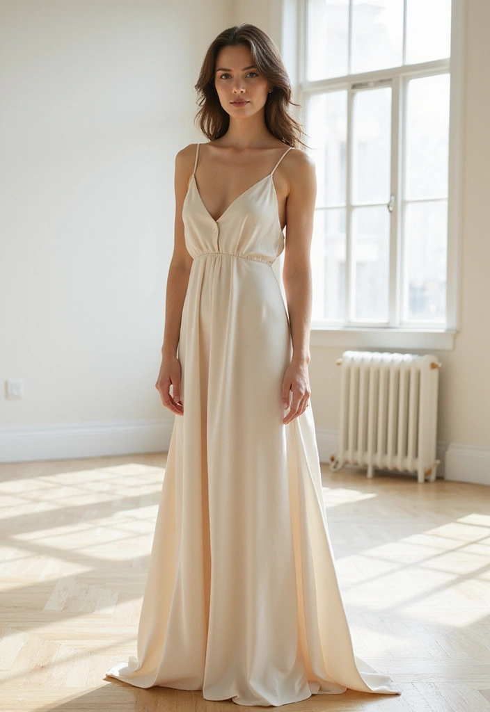 28 Elegant Long Dress Outfits for a Pinterest-Worthy Look - 21. Minimalist Chic