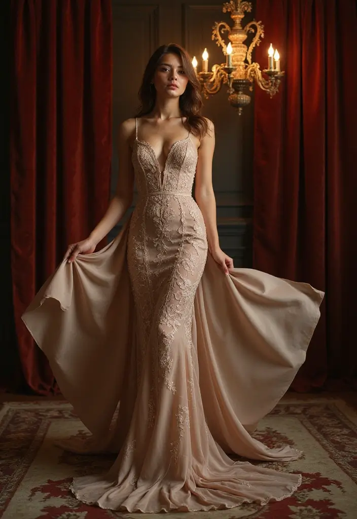28 Elegant Long Dress Outfits for a Pinterest-Worthy Look - 23. Textured Fabrics