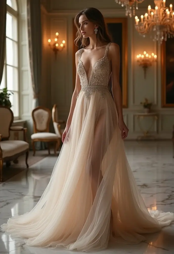 28 Elegant Long Dress Outfits for a Pinterest-Worthy Look - 27. Dramatic Train