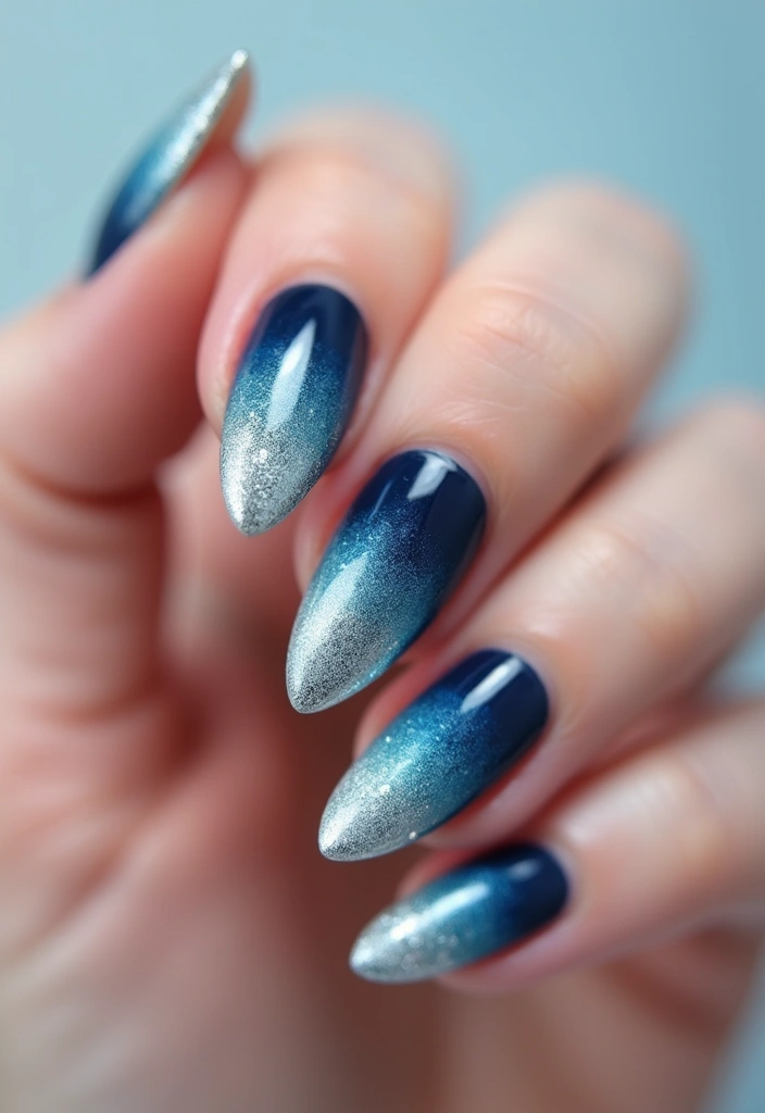 28 Glitter Nail Ideas That Light Up Your December Nights - 11. Ombre Sparkle