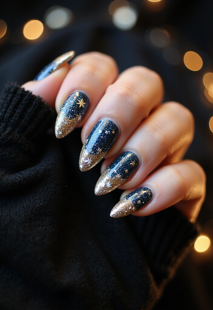28 Glitter Nail Ideas That Light Up Your December Nights - 28. New Year’s Eve Sparklers