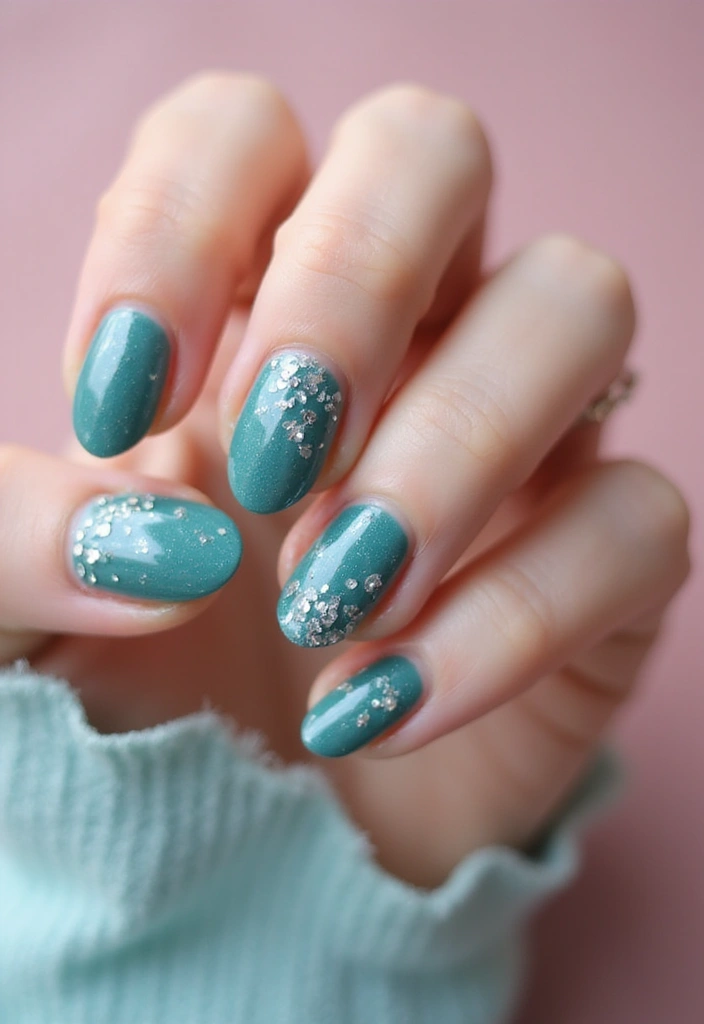 28 Party-Ready Metallic Nail Styles to Celebrate New Year’s in Style! - 14. Shimmering Teal