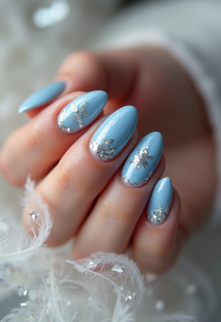 28 September Nail Colors That Set the Tone for Fall - 11. Icy Blue