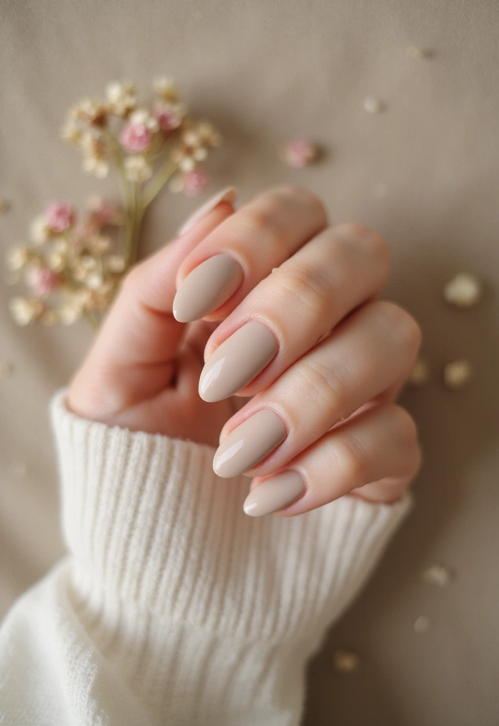28 September Nail Colors That Set the Tone for Fall - 12. Sandy Beige