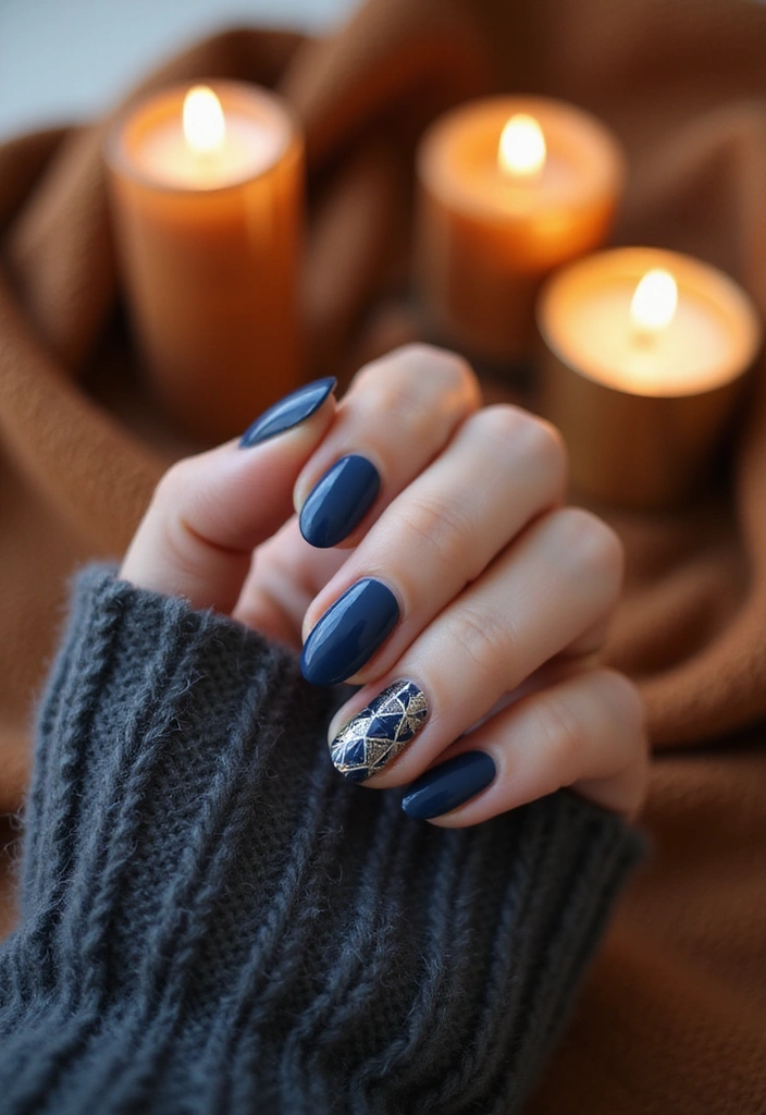 28 September Nail Colors That Set the Tone for Fall - 18. Slate Blue