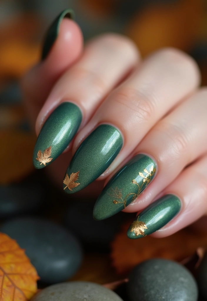 28 September Nail Colors That Set the Tone for Fall - 23. Slate Green