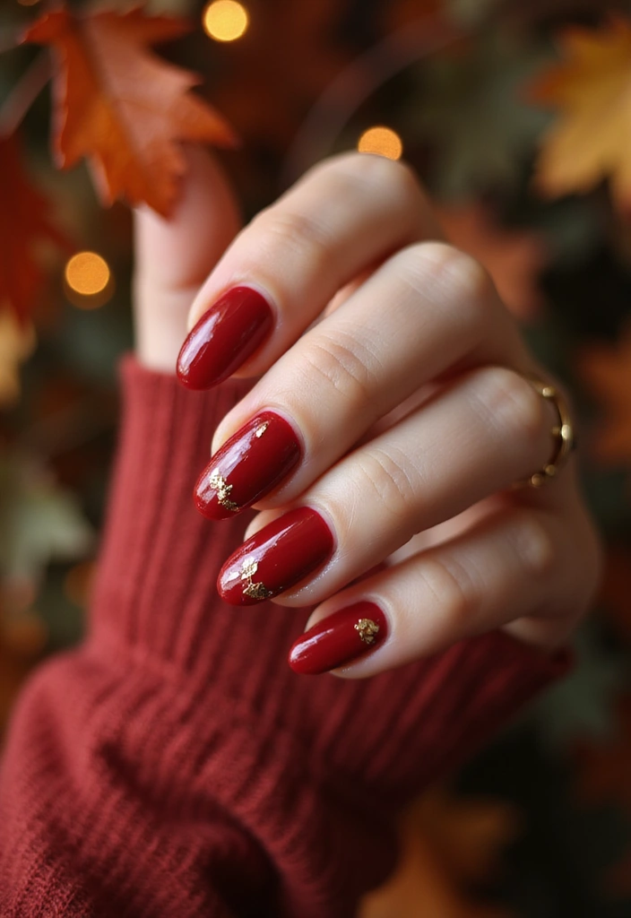 28 September Nail Colors That Set the Tone for Fall - 25. Cherry Red