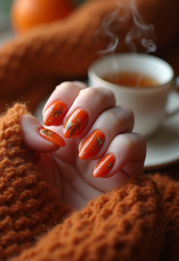 28 September Nail Colors That Set the Tone for Fall - 4. Burnt Orange