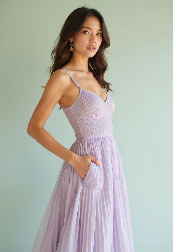 28 Statement Dresses That Will Be Huge in 2025 - 11. Pastel Pleated Dress