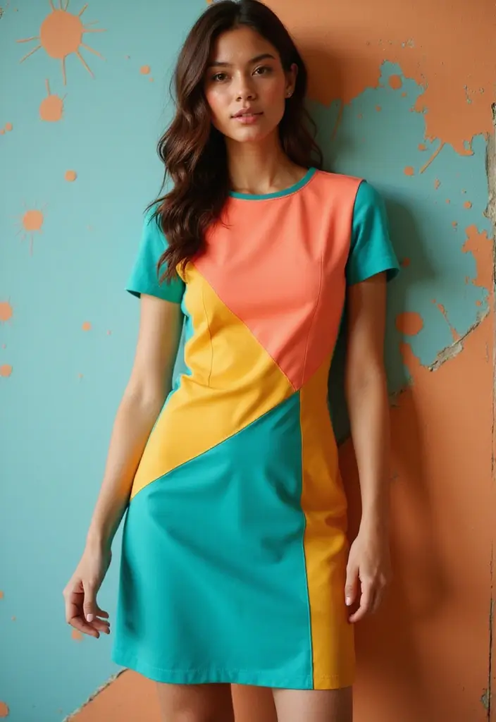 28 Statement Dresses That Will Be Huge in 2025 - 8. Color-Block Shift Dress