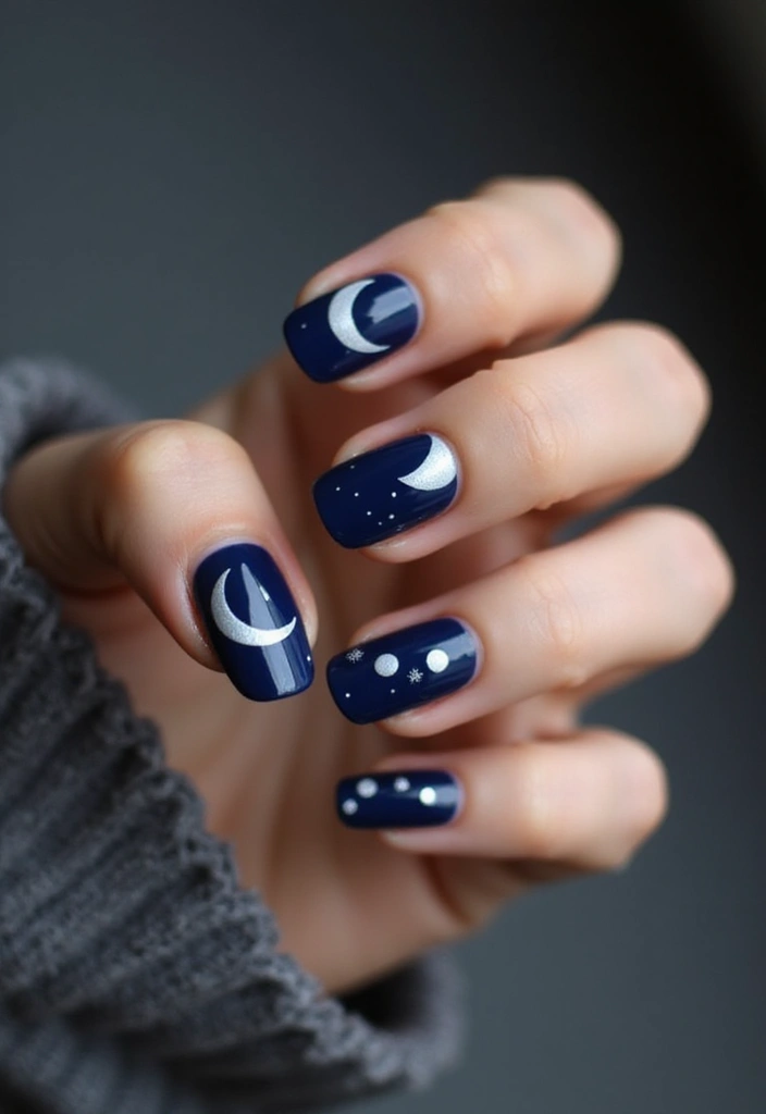 29 Cute Nail Art Ideas Inspired by Pinterest’s Top Trends - 20. Minimalistic Moon Phases