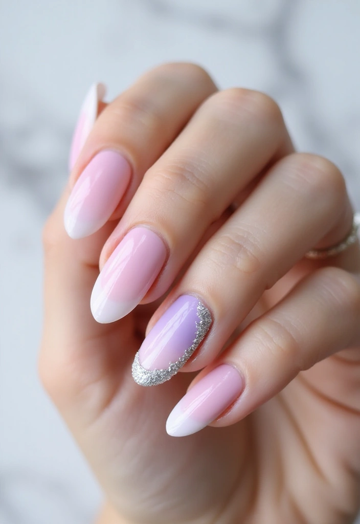 29 Cute Nail Art Ideas Inspired by Pinterest’s Top Trends - 27. Soft Gradient with Glitter