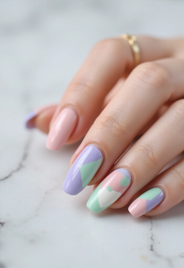 29 Cute Nail Art Ideas Inspired by Pinterest’s Top Trends - 28. Minimalist Abstract Art
