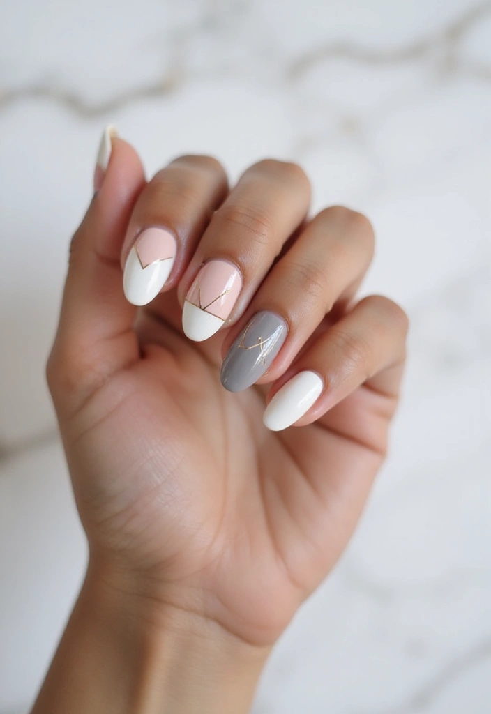 29 Cute Nail Art Ideas Inspired by Pinterest’s Top Trends - 6. Minimalist Geometric Patterns