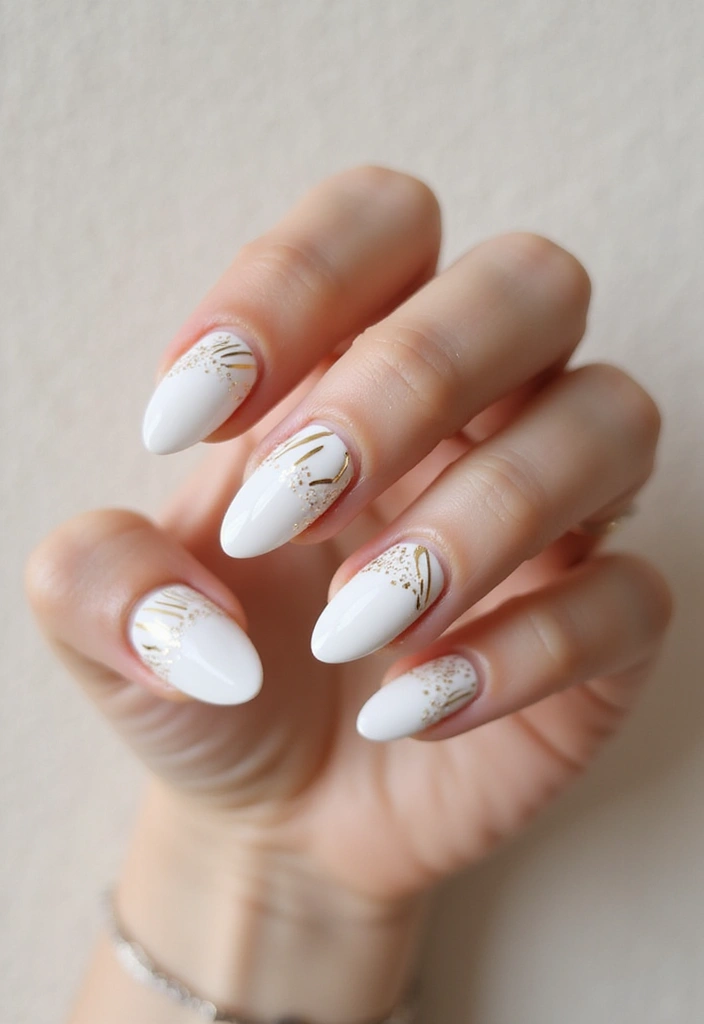 29 Cute Nail Art Ideas Inspired by Pinterest’s Top Trends - 7. Classic White and Gold