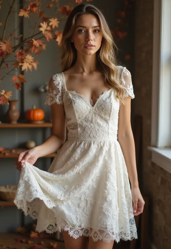 29 Stunning Fall Dresses That Will Upgrade Your Wardrobe - 10. Elegant Lace