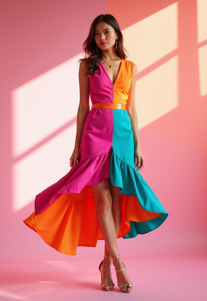 29 Stunning Fall Dresses That Will Upgrade Your Wardrobe - 20. Color Block Bliss