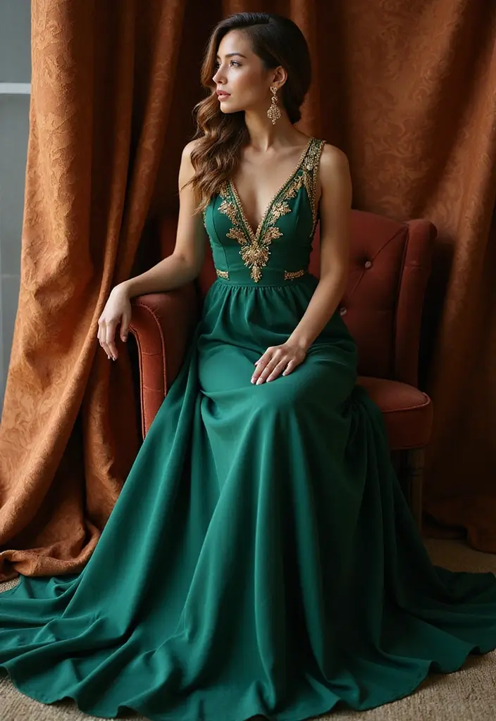 29 Stunning Fall Dresses That Will Upgrade Your Wardrobe - 7. Jewel Tones