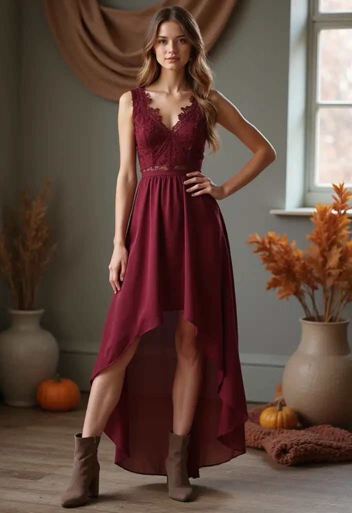 29 Stunning Fall Dresses That Will Upgrade Your Wardrobe - 9. High-Low Hemlines