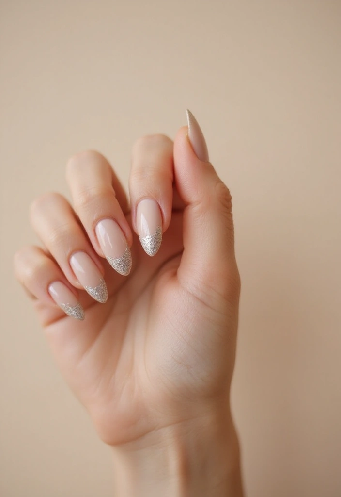 30 Bold Glitter Nail Looks That Shine in Every Outfit - 13. Minimalist Glitter Tips