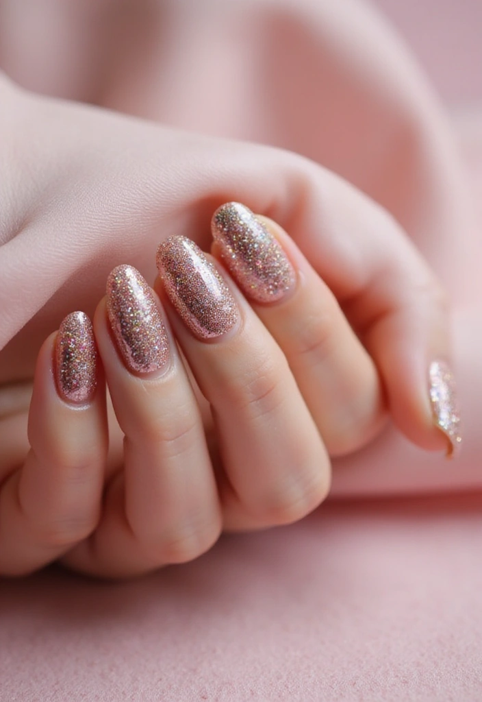 30 Bold Glitter Nail Looks That Shine in Every Outfit - 28. Elegant Twinkling Glitter