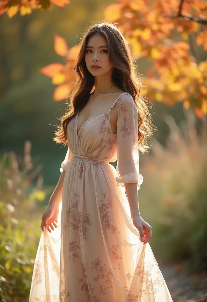 30 Cozy September Dresses You’ll Want in Your Wardrobe - 15. Chiffon Overlay Dress
