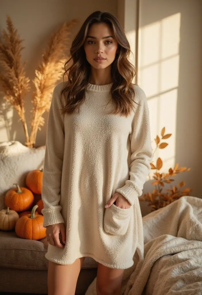 30 Cozy September Dresses You’ll Want in Your Wardrobe - 18. Fleece-Lined Dress