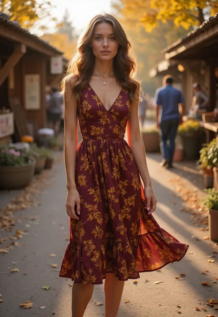 30 Cozy September Dresses You’ll Want in Your Wardrobe - 28. Midi Skater Dress