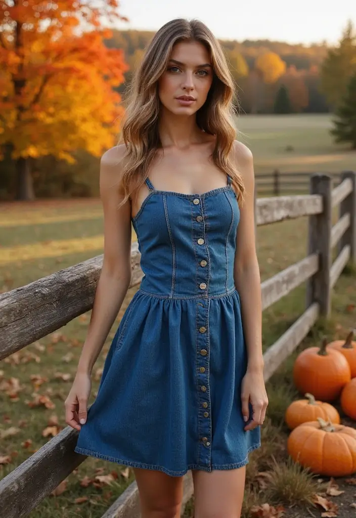 30 Cozy September Dresses You’ll Want in Your Wardrobe - 5. Eco-Friendly Denim Dress