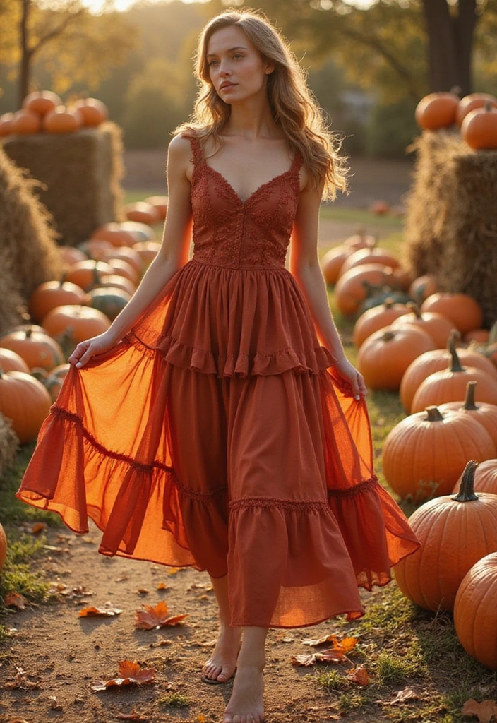 30 Cozy September Dresses You’ll Want in Your Wardrobe - 7. Tiered Midi Dress