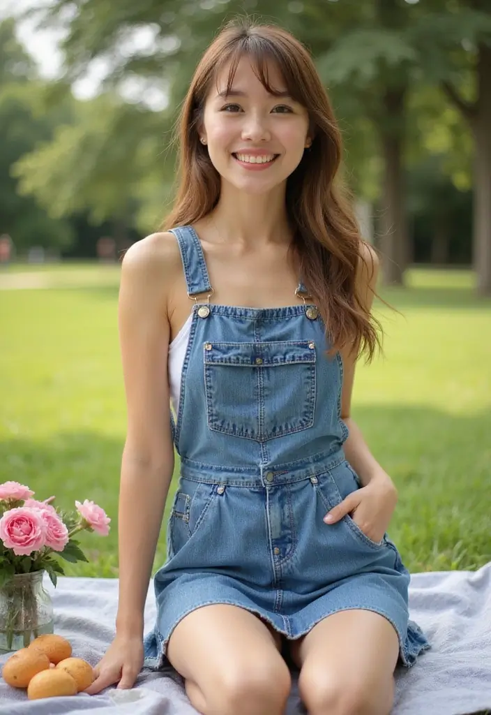 30 Cute Mini Dresses Perfect for Any Season - 13. Playful Denim Overalls