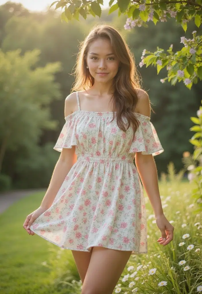 30 Cute Mini Dresses Perfect for Any Season - 19. Cute Petal Sleeve Dresses